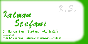 kalman stefani business card